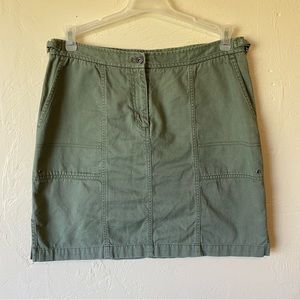 Ralph Lauren olive green mini cargo skirt.